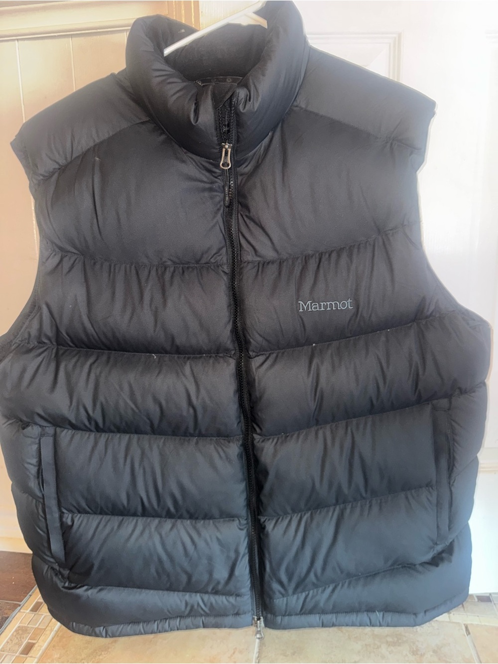 Men’s Marmot Goose Down 650 Fill Vest Black Size XL